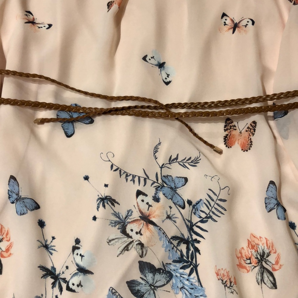 NWT Butterfly chiffon with belt - Picture 3 of 5